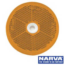 Round Retro Reflector Screw On 60mm - Amber